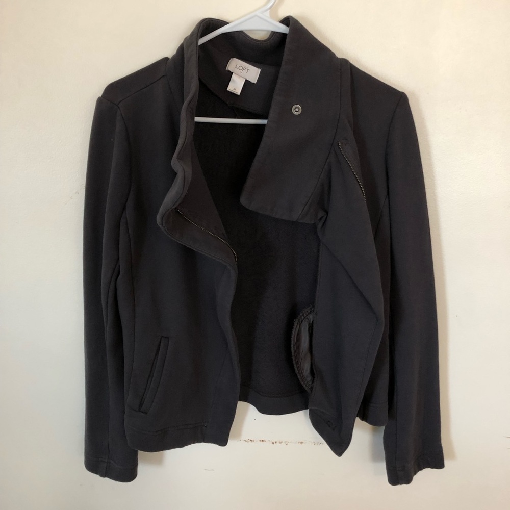 Loft outlet dark gray moto jacket